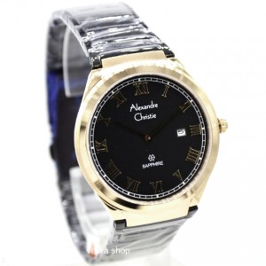 Alexandre Christie AC 8538 Light Gold Black Man MDBCABA